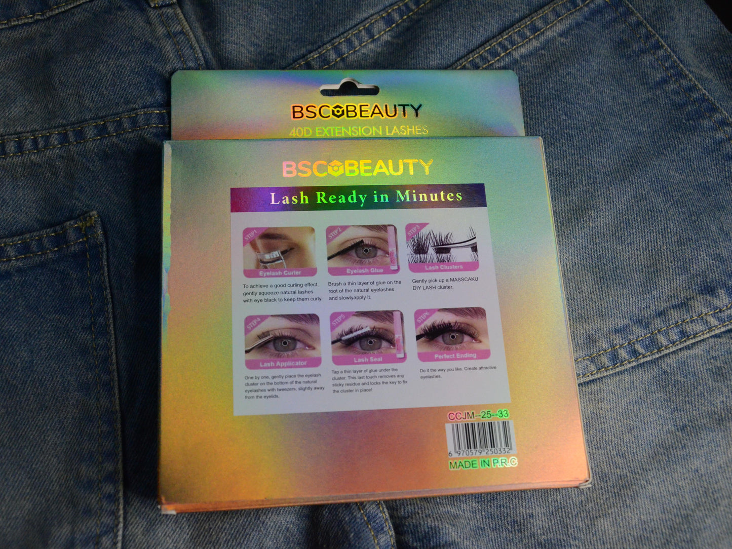 BSC Beauty 40D DIY Lash Extension Kit – 72PCS Cluster Lashes with Bond & Seal