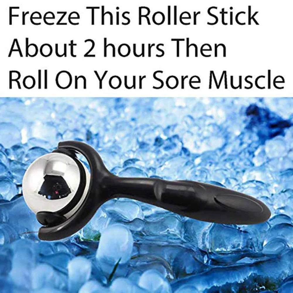 NNEOBA Stainless Steel Massage Ball Roller Deep Tissue Therapy Black