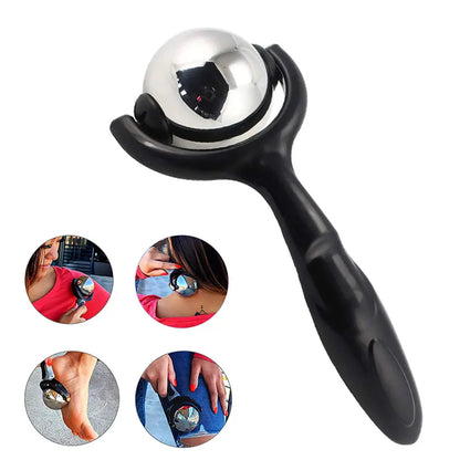 NNEOBA Stainless Steel Massage Ball Roller Deep Tissue Therapy Black