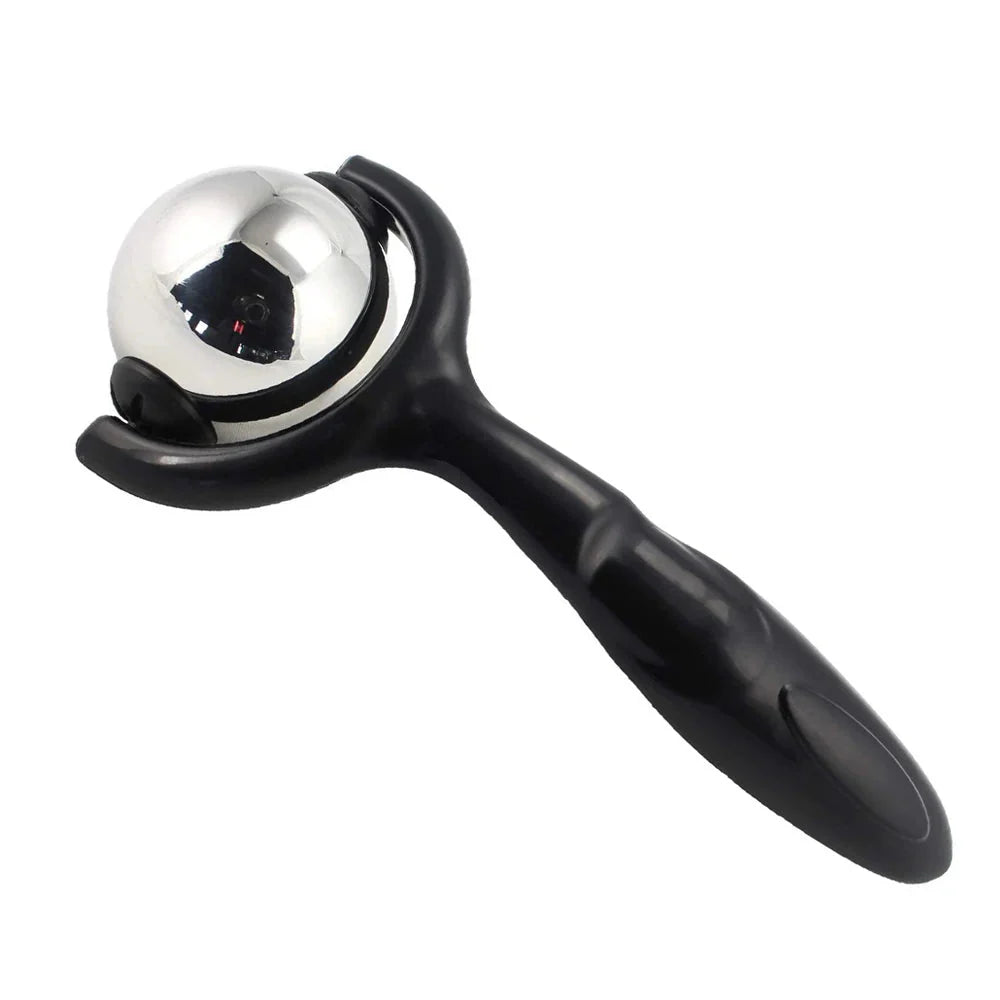 NNEOBA Stainless Steel Massage Ball Roller Deep Tissue Therapy Black
